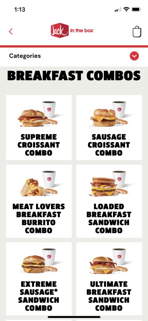 Jack in The Box Breakfast Combos