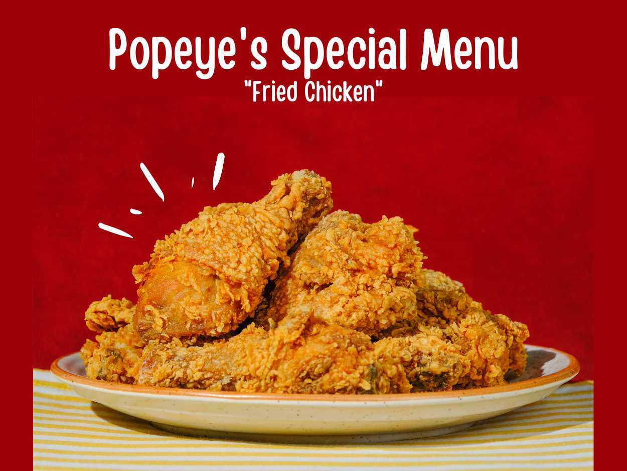Popeyes Special Chicken Menu Price Modern Art Catering