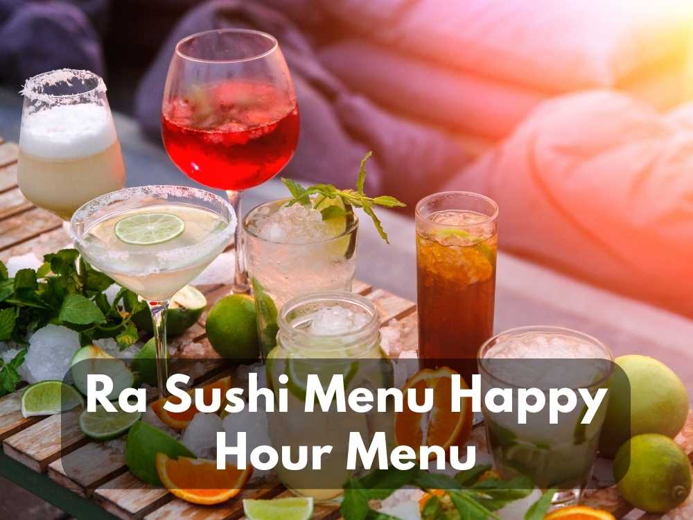 Ra Sushi Menu Happy Hour Menu 