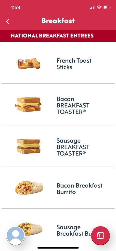 Sonic Breakfast Online Order