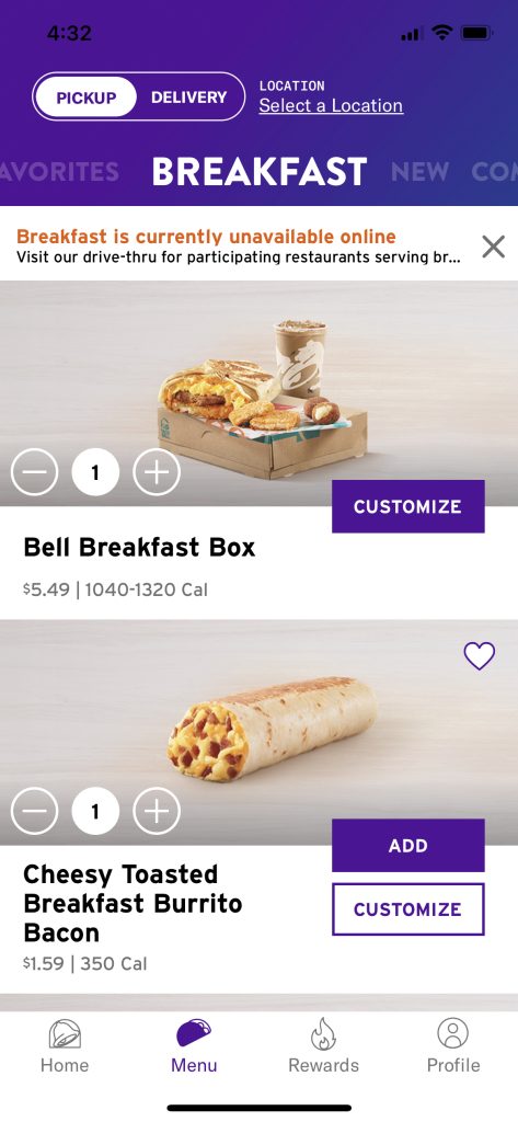 Taco Bell Online Order